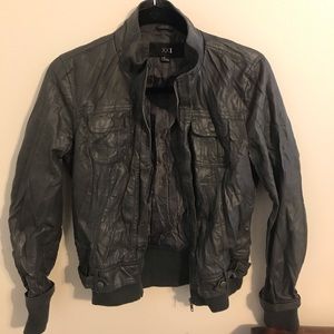 Forever 21 Vegan Leather Jacket Dark Grey Medium